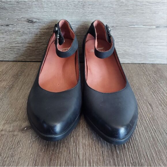 Dansko Shaylee Waterproof Ankle Strap Low Wedges - Black - Size 42 - Picture 2 of 9